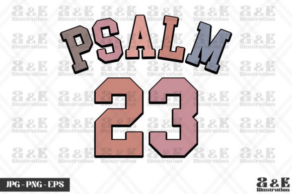 Christian Psalm 23 Scripture Bible Verse for T-Shirt Designs