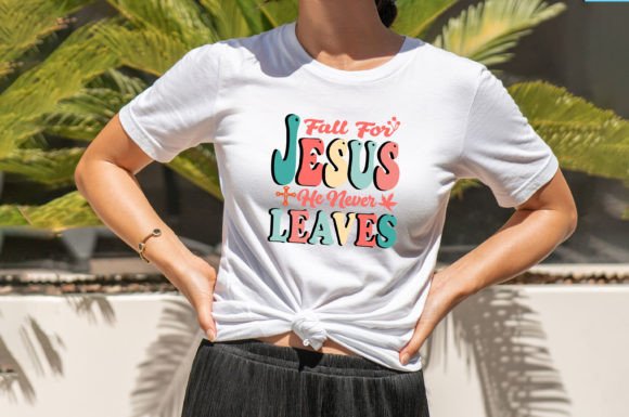 Fall for Jesus Retro Svg Design and T-Shirt Designs