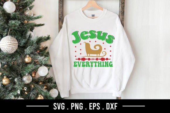 Jesus Everything Christmas SVG: T-Shirt Design for Publishers