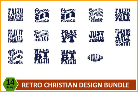 Retro Christian SVG Design Bundle for T-Shirt Designs